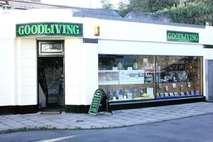 goodliving christian bookshop bideford shop front