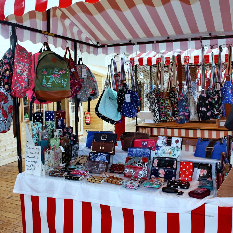Allys Bags and Cards Stall Bideford Pannier Market purses for sale