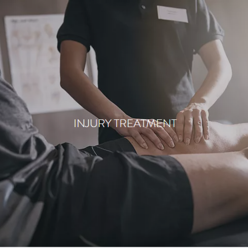 person receivng sports injury treatment
